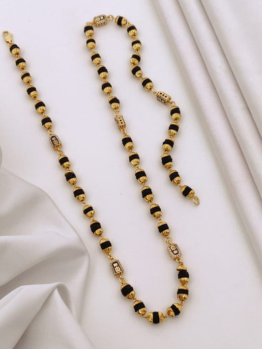 Premium 1 Gram Gold-Plated Rudraksha Mala (6 Months Warranty) - RGC-37