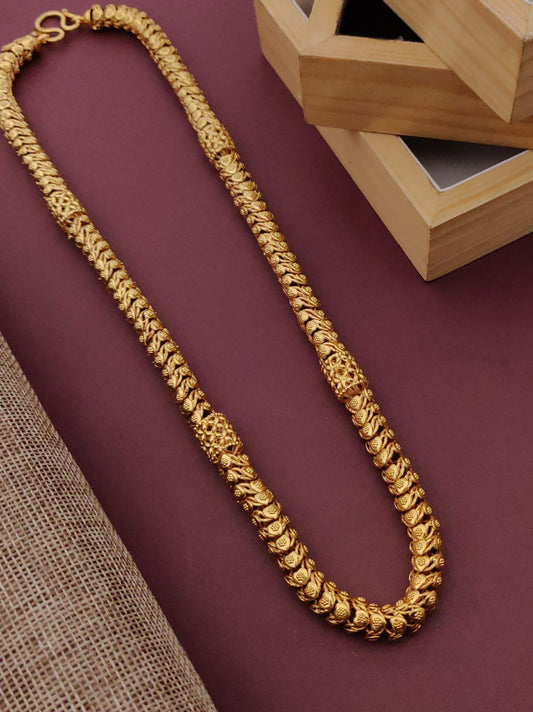 Premium 1 Gram Gold-Plated Chain (6 Months Warranty) - GC-060
