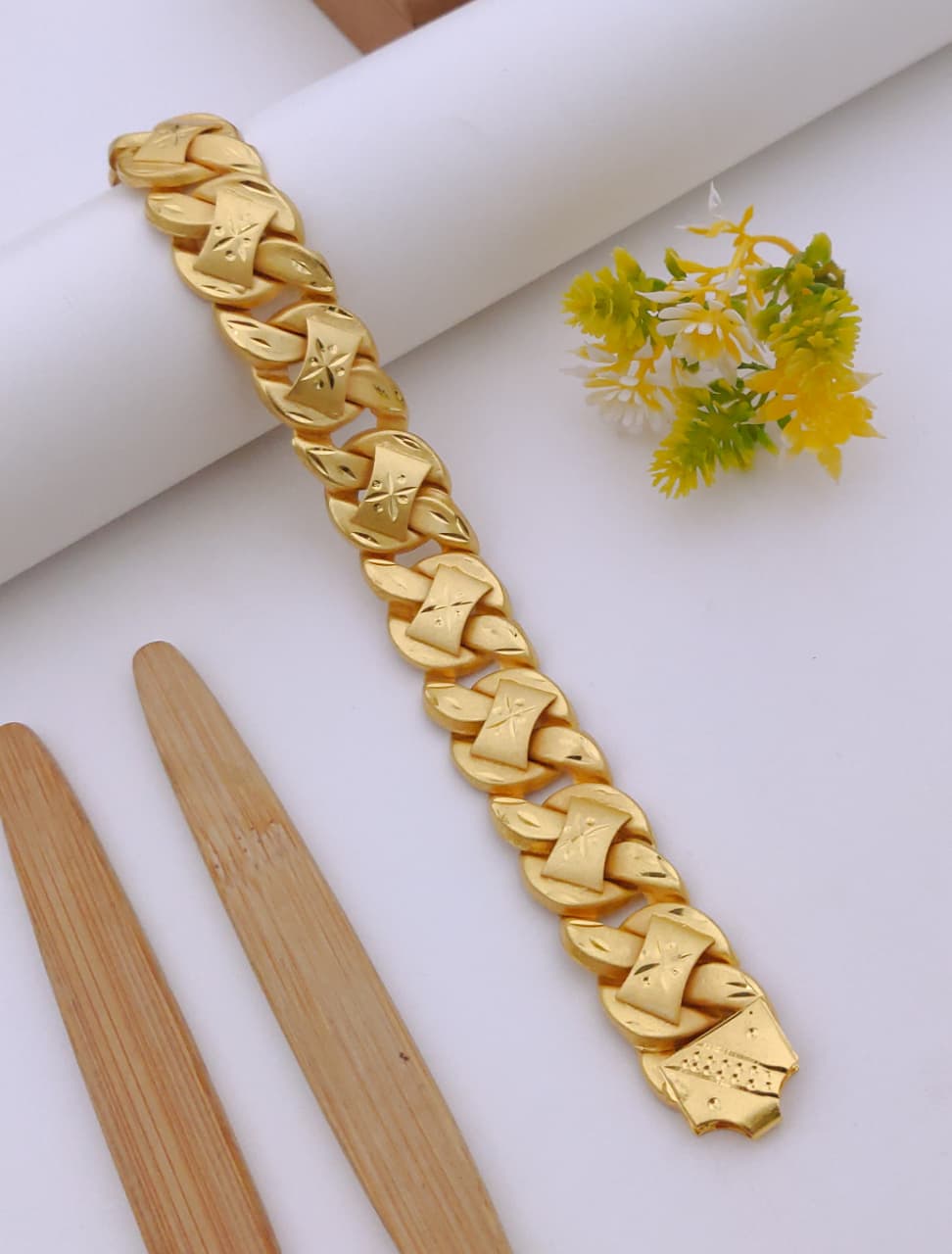 Premium 1 Gram Gold-Plated Bracelet (6 Months Warranty) - GB-73