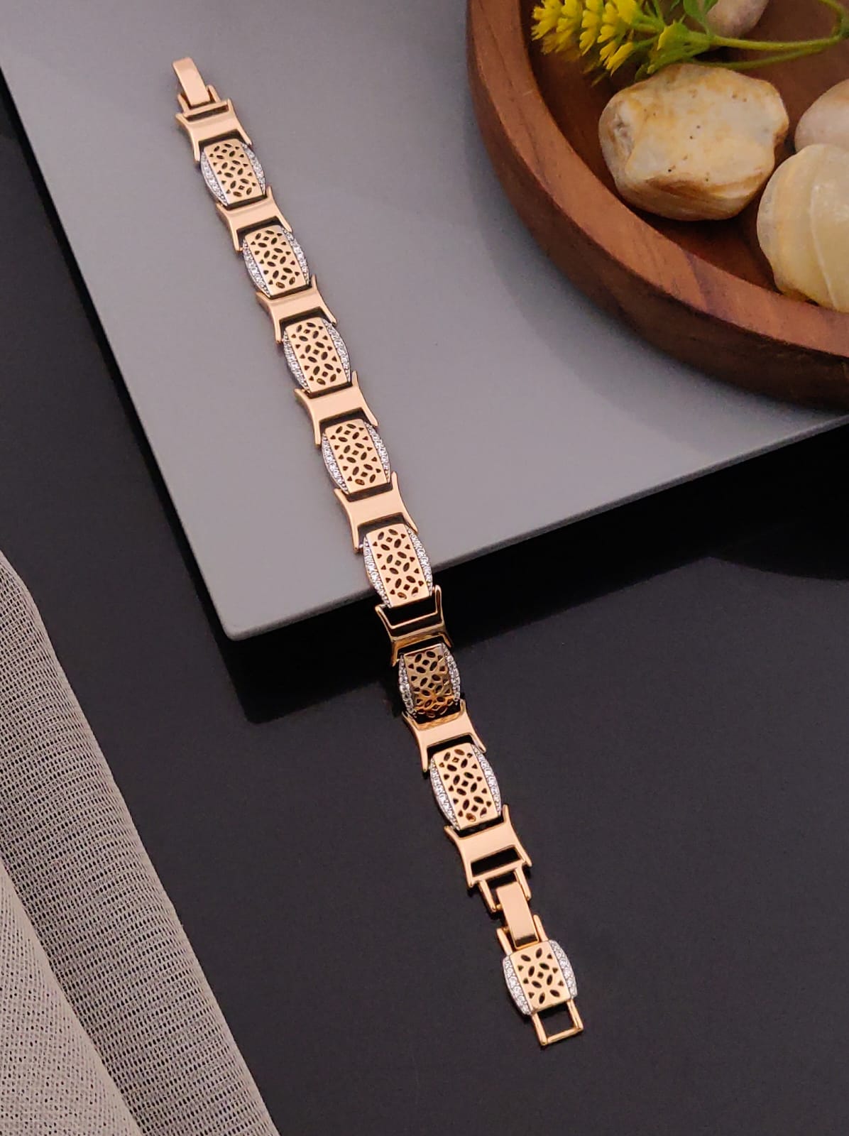 Premium 1 Gram Gold-Plated Bracelet (6 Months Warranty) - GB-033