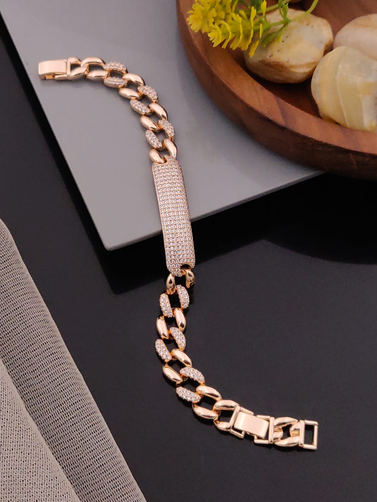 Premium 1 Gram Gold-Plated Bracelet (6 Months Warranty) - GB-058