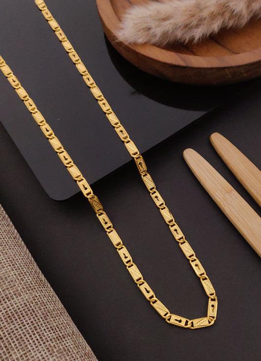 Premium 1 Gram Gold-Plated Chain (6 Months Warranty) - GC-091