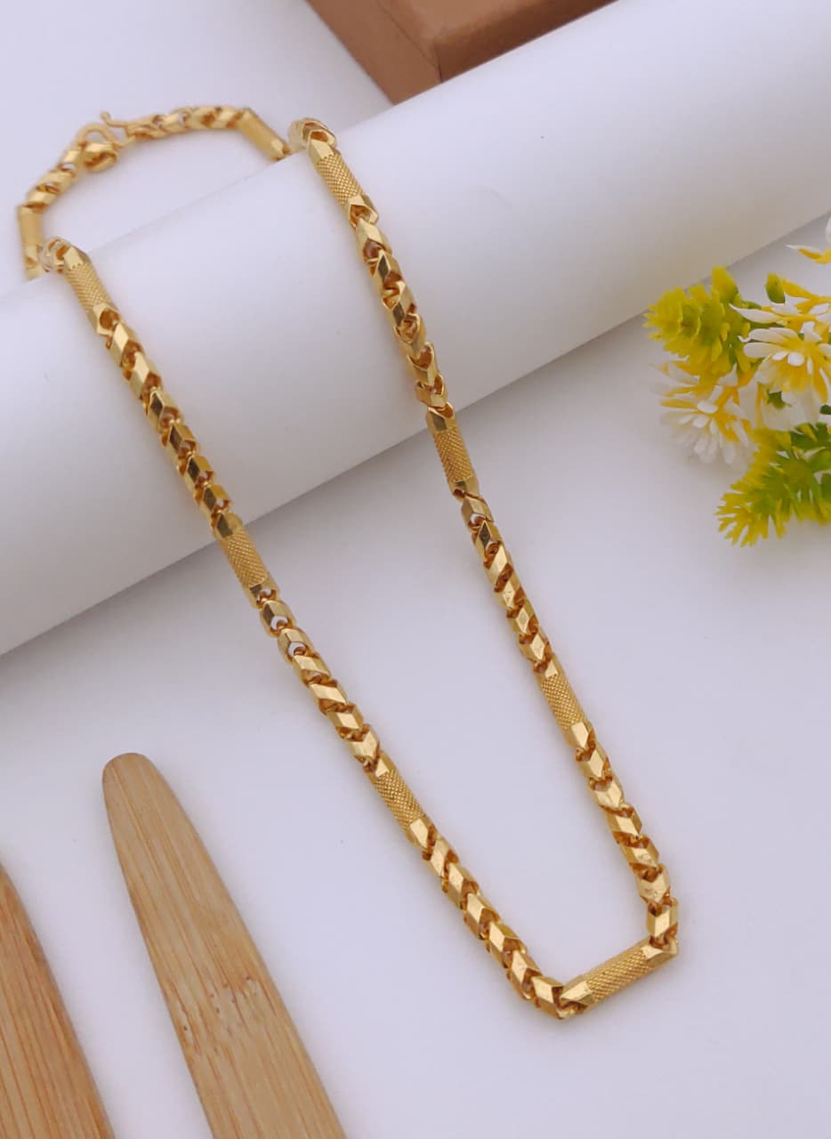 Premium 1 Gram Gold-Plated Chain (6 Months Warranty) - GC-136