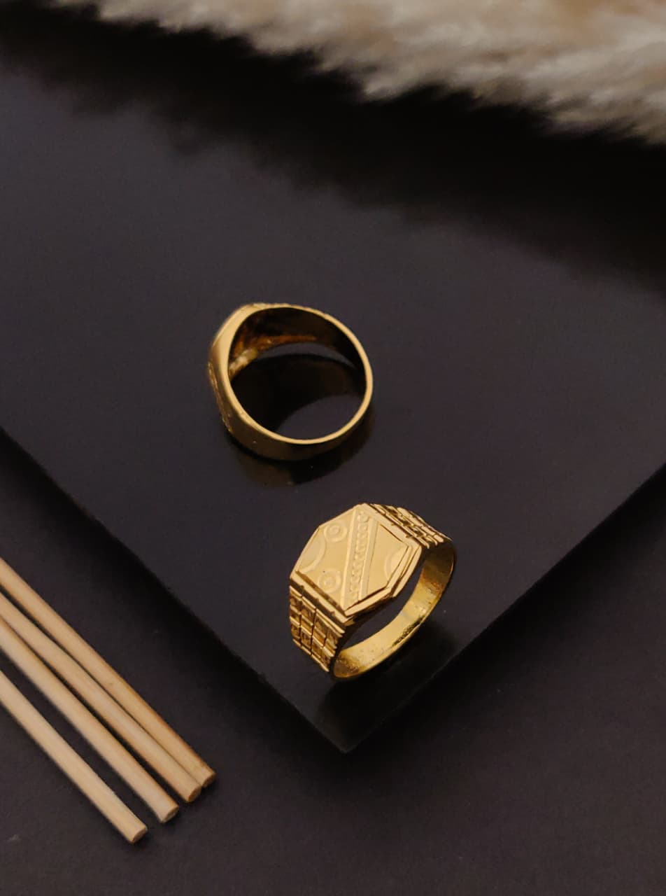Premium 1 Gram Gold-Plated Ring (6 Months Warranty) - GR-96