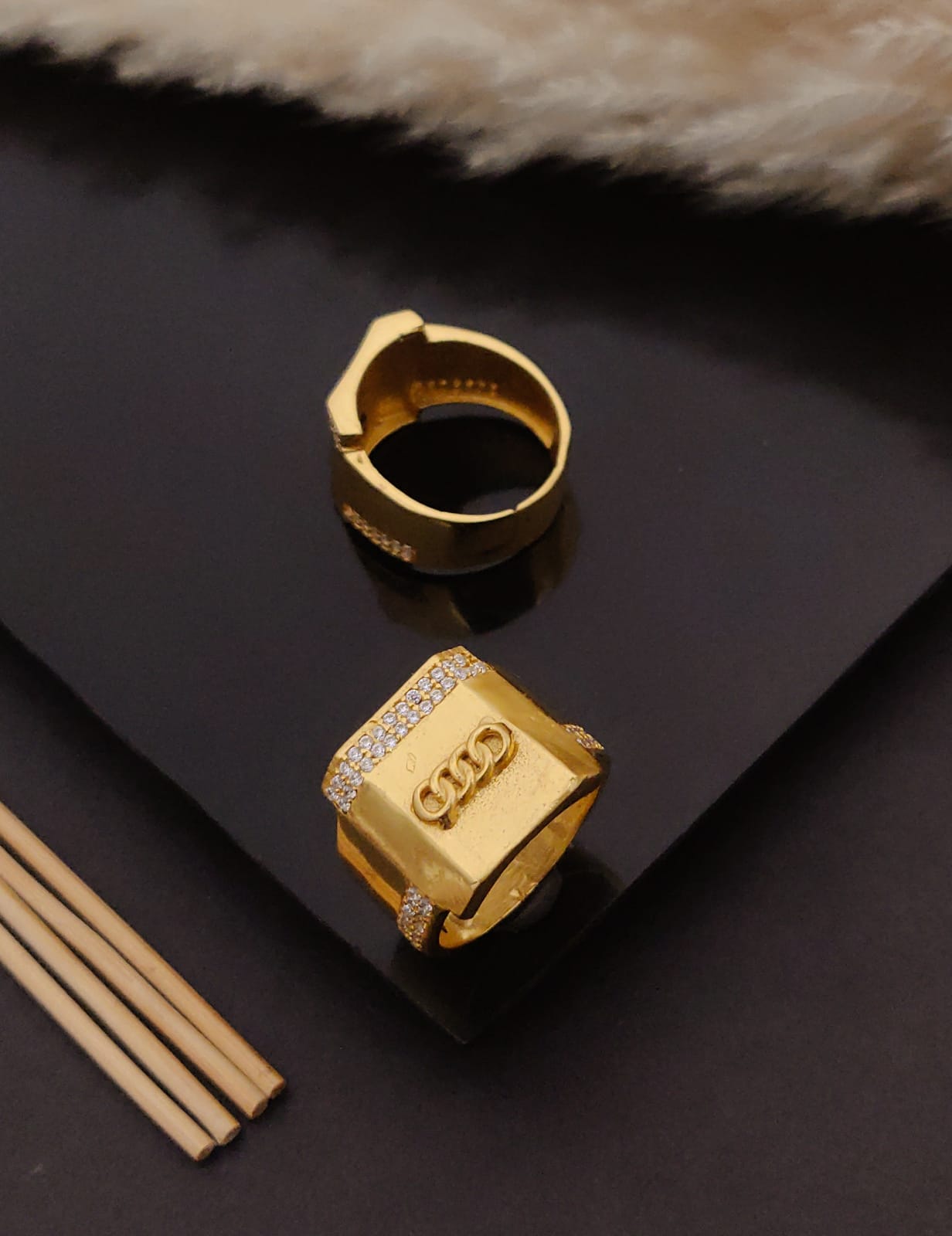 Premium 1 Gram Gold-Plated Ring (6 Months Warranty) - GR-99