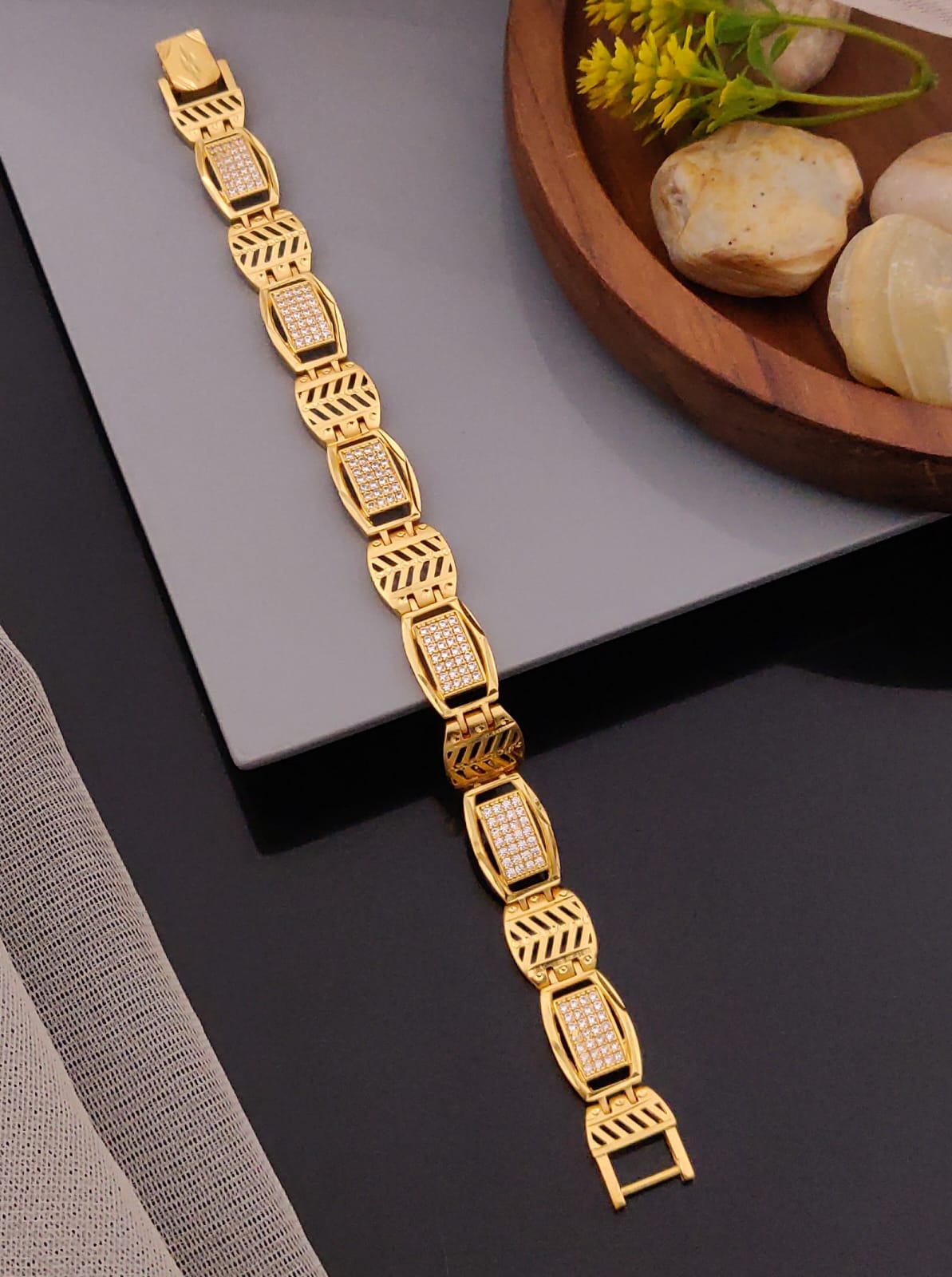 Premium 1 Gram Gold-Plated Bracelet (6 Months Warranty) - GB-020