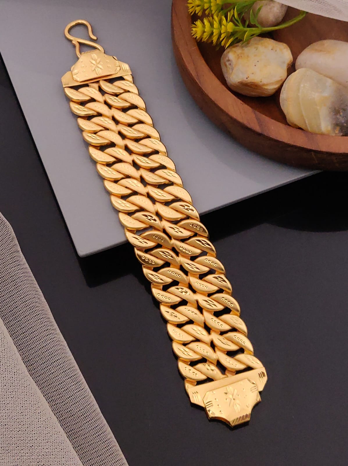 Premium 1 Gram Gold-Plated Bracelet (6 Months Warranty) - GB-013