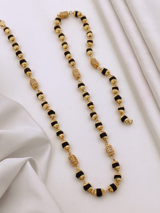 Premium 1 Gram Gold-Plated Rudraksha Mala (6 Months Warranty) - RGC-36
