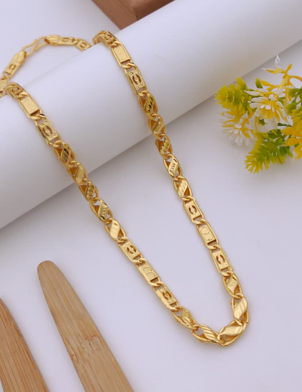 Premium 1 Gram Gold-Plated Chain (6 Months Warranty) - GC-134