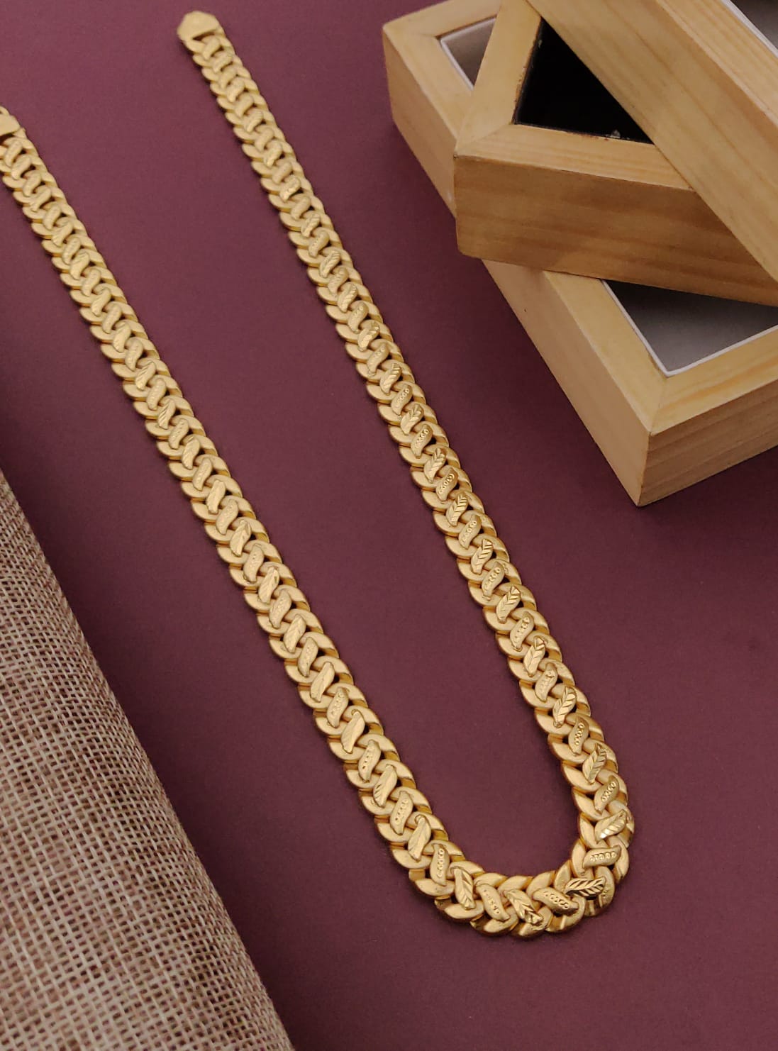 Premium 1 Gram Gold-Plated Chain (6 Months Warranty) - GC-057