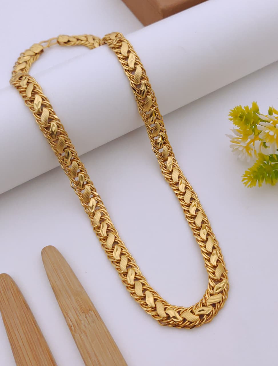 Premium 1 Gram Gold-Plated Chain (6 Months Warranty) - GC-137