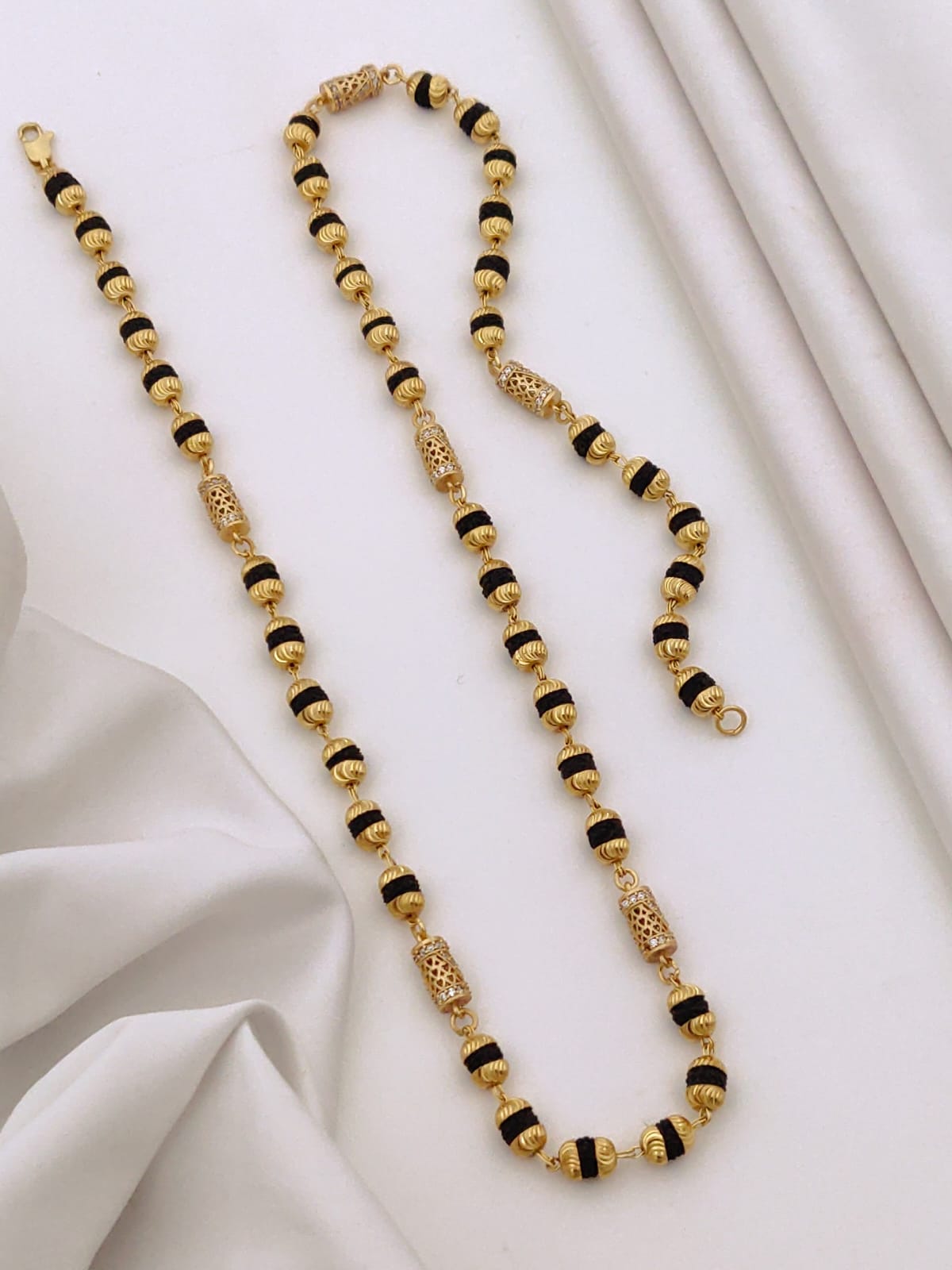 Premium 1 Gram Gold-Plated Rudraksha Mala (6 Months Warranty) - RGC-38