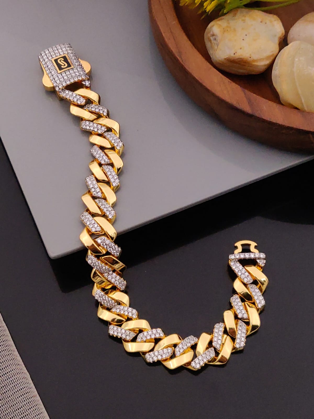 Premium 1 Gram Gold-Plated Bracelet (6 Months Warranty) - GB-042