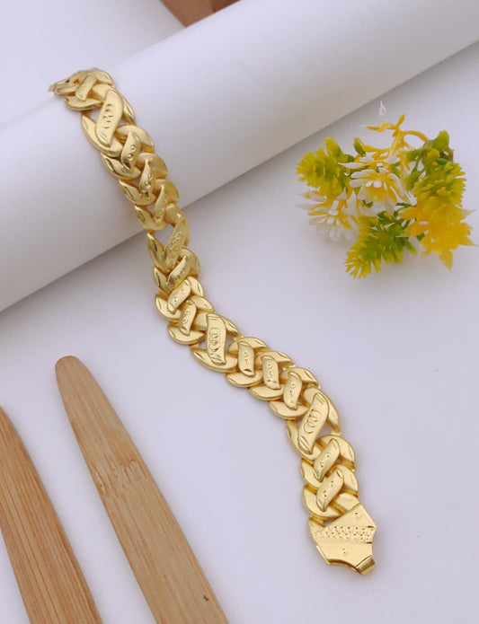 Premium 1 Gram Gold-Plated Bracelet (6 Months Warranty) - GB-70