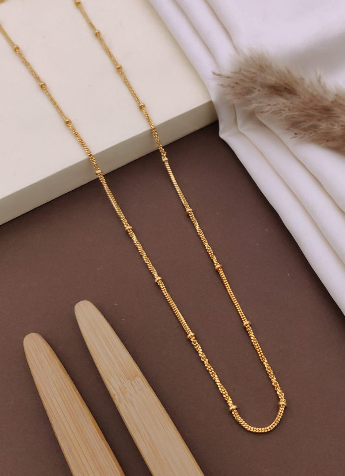 Premium 1 Gram Gold-Plated Chain (6 Months Warranty) - GC-051