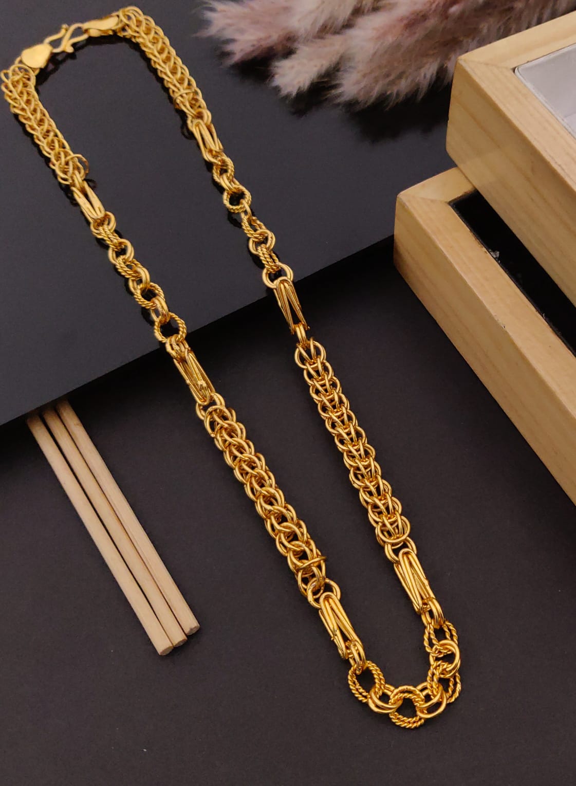 Premium 1 Gram Gold-Plated Chain (6 Months Warranty) - GC-017