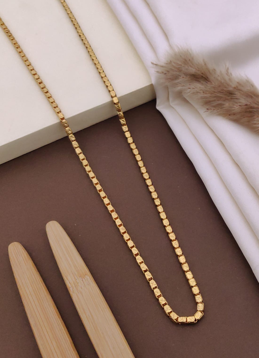 Premium 1 Gram Gold-Plated Chain (6 Months Warranty) - GC-049