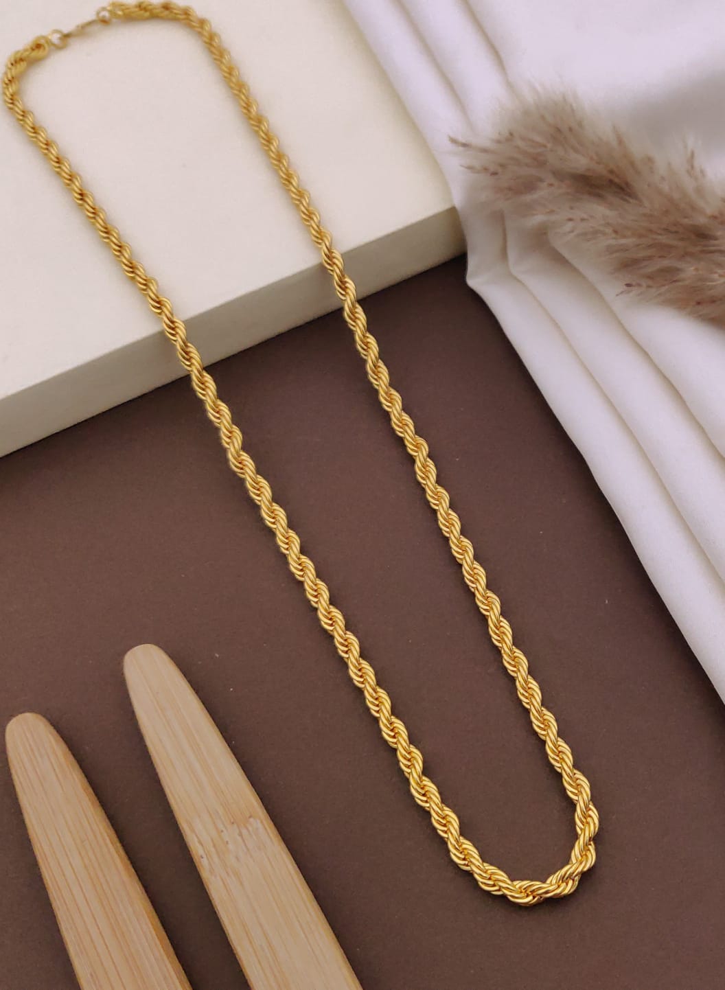 Premium 1 Gram Gold-Plated Chain (6 Months Warranty) - GC-043