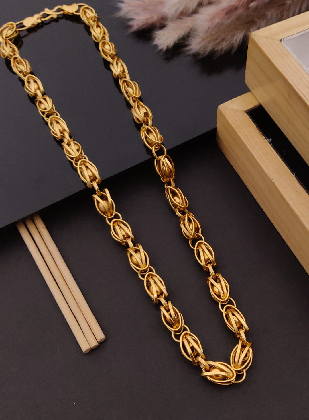 Premium 1 Gram Gold-Plated Chain (6 Months Warranty) - GC-012