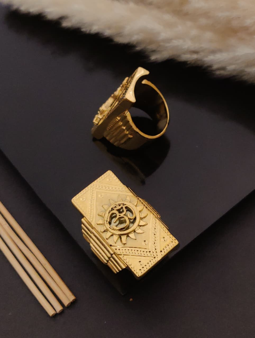 Premium 1 Gram Gold-Plated Ring (6 Months Warranty) - GR-60