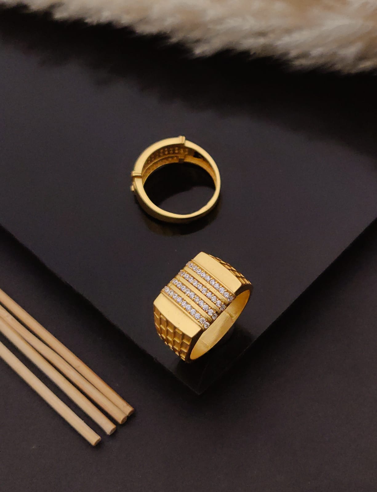 Premium 1 Gram Gold-Plated Ring (6 Months Warranty) - GR-107
