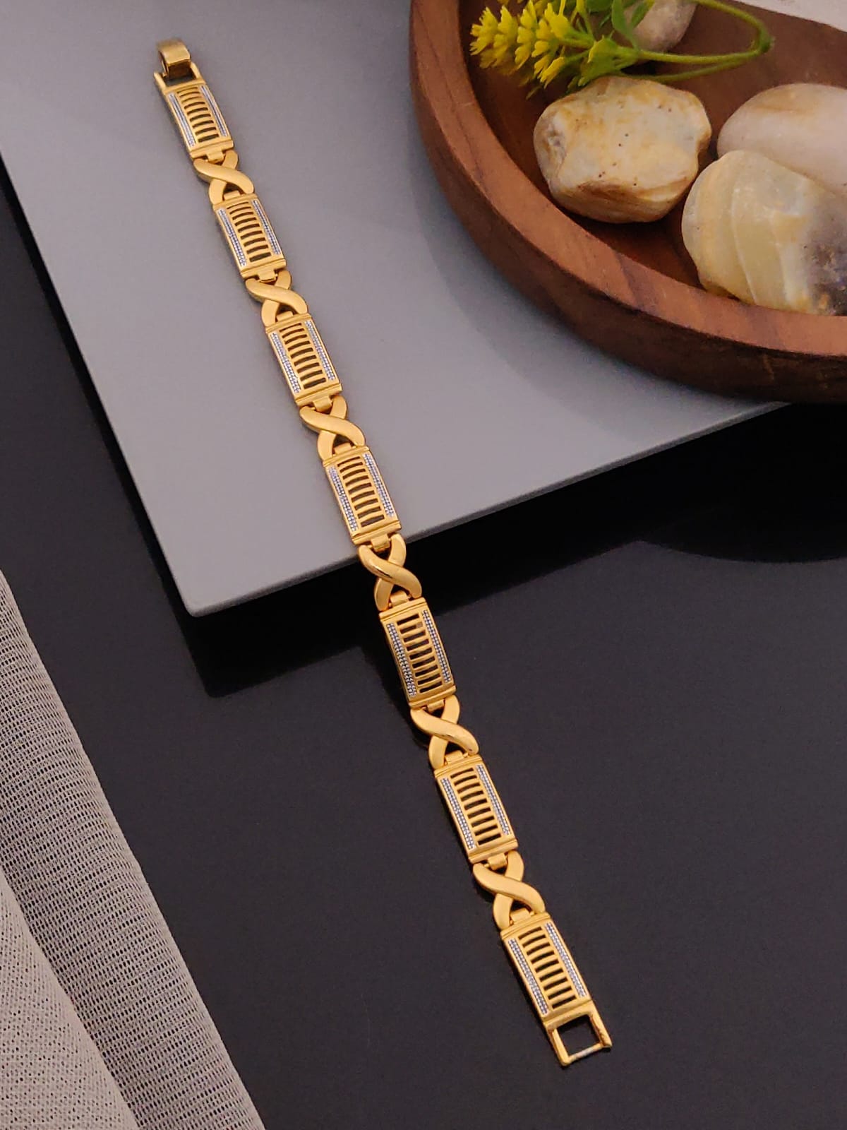 Premium 1 Gram Gold-Plated Bracelet (6 Months Warranty) - GB-051