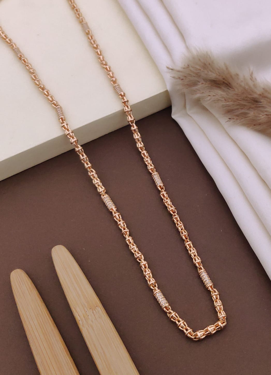 Premium 1 Gram Gold-Plated Chain (6 Months Warranty) - GC-048
