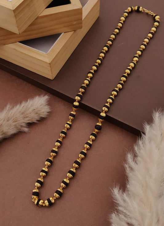Premium 1 Gram Gold-Plated Rudraksha Mala (6 Months Warranty) - RGC-021