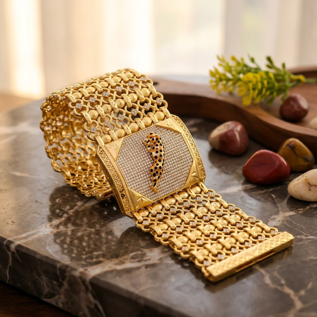 Premium 1 Gram Gold-Plated Bracelet (6 Months Warranty) - GB-067