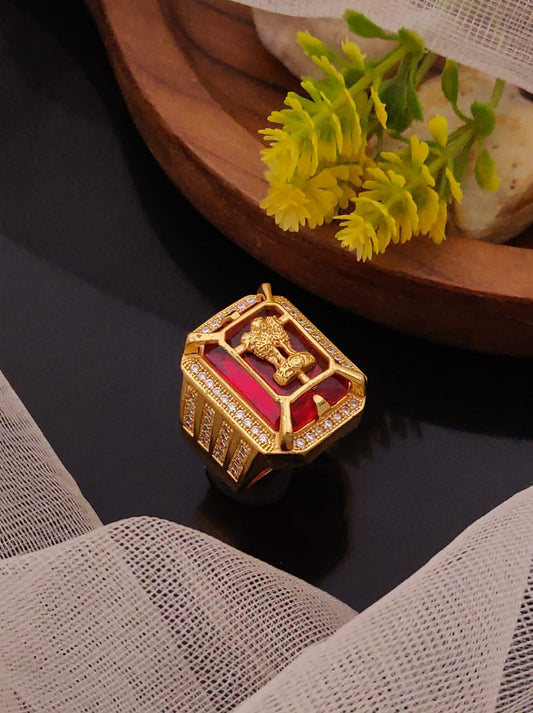 Premium 1 Gram Gold-Plated Ring (6 Months Warranty) - GR-021