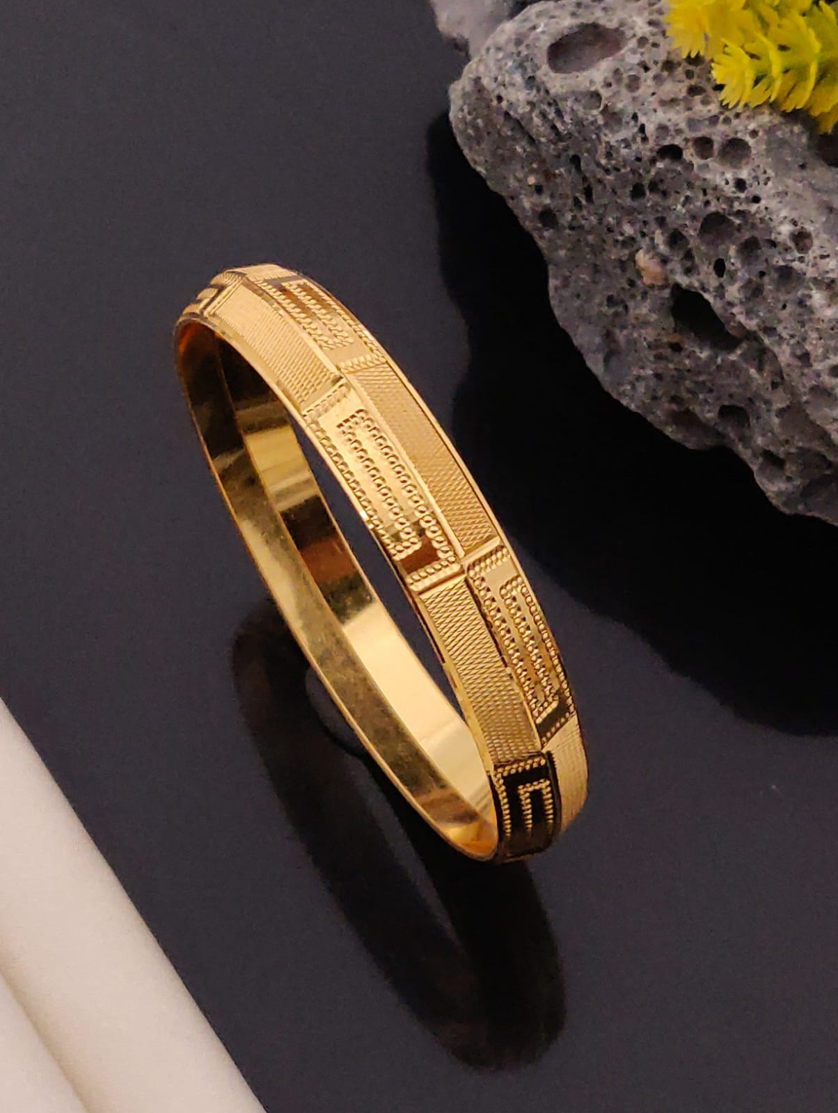 Premium 1 Gram Gold-Plated Kada (6 Months Warranty) - GK-004
