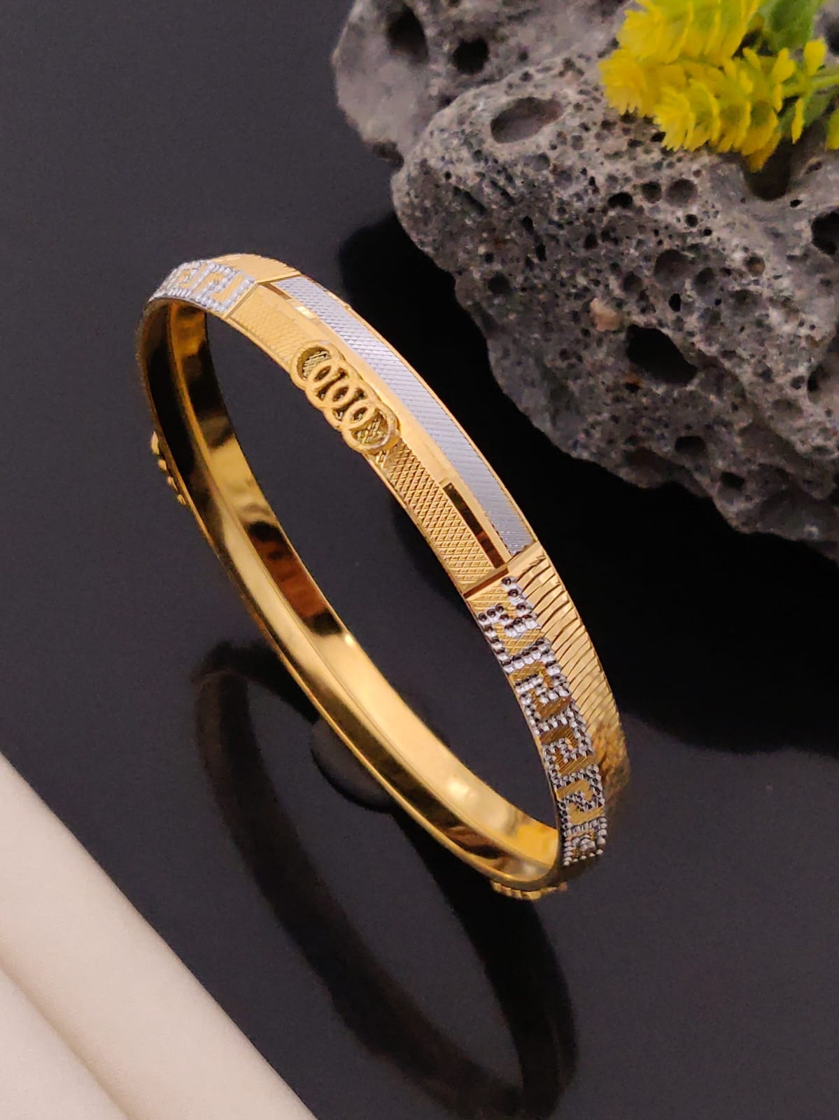 Premium 1 Gram Gold-Plated Kada (6 Months Warranty) - GK-010