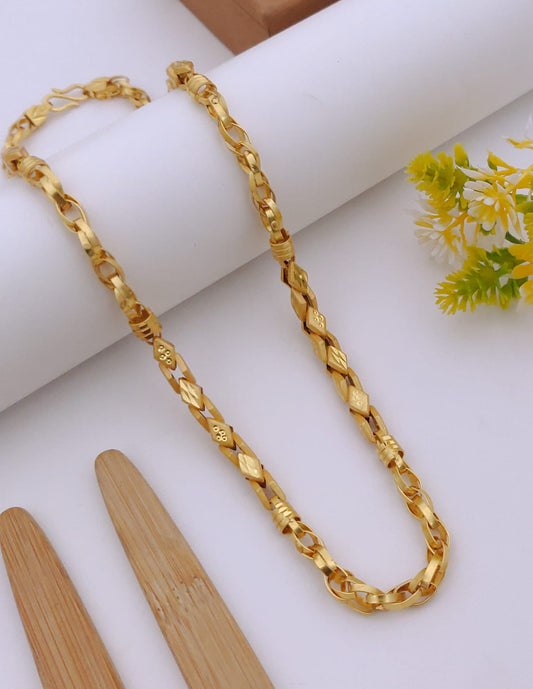 Premium 1 Gram Gold-Plated Chain (6 Months Warranty) - GC-133