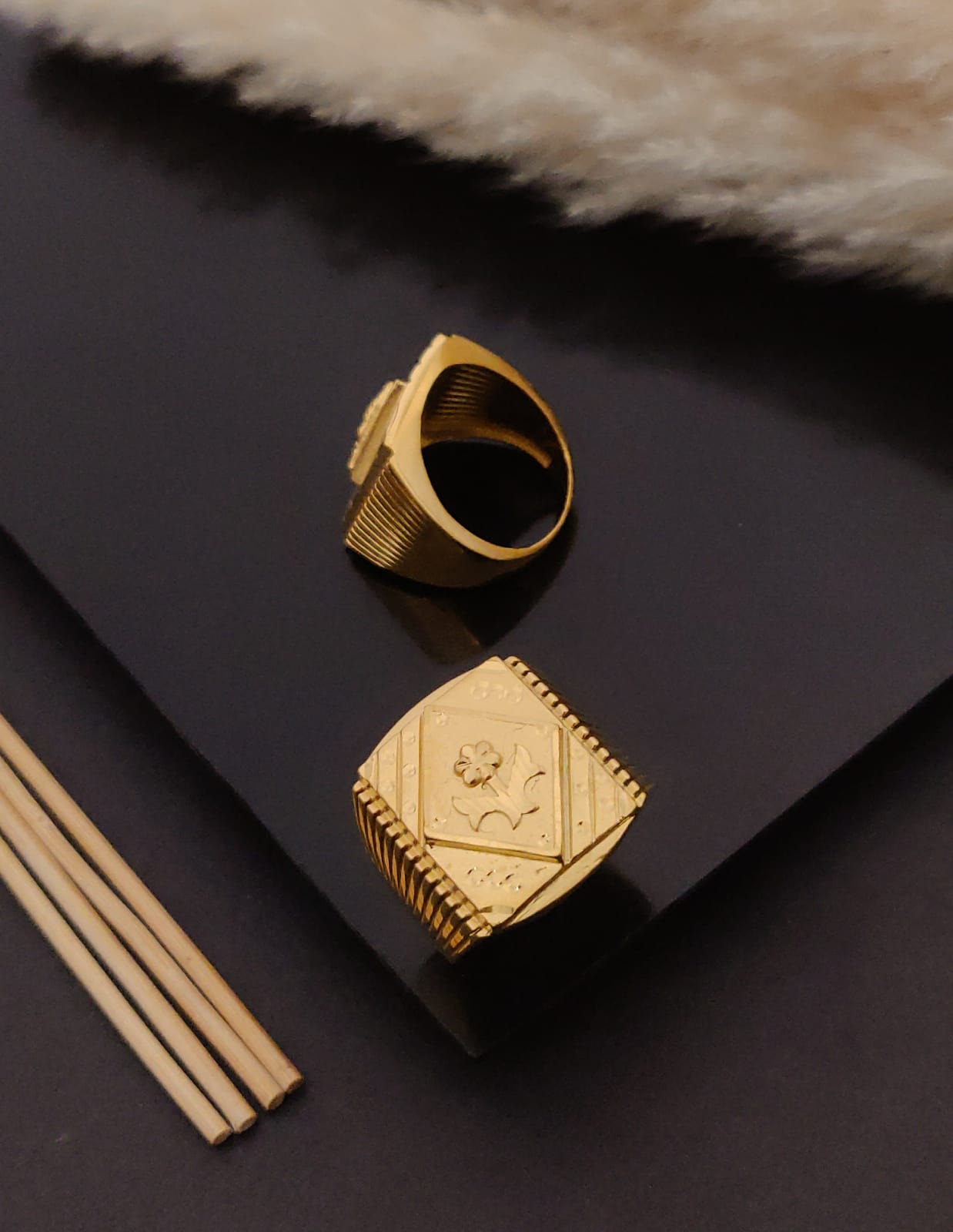Premium 1 Gram Gold-Plated Ring (6 Months Warranty) - GR-85