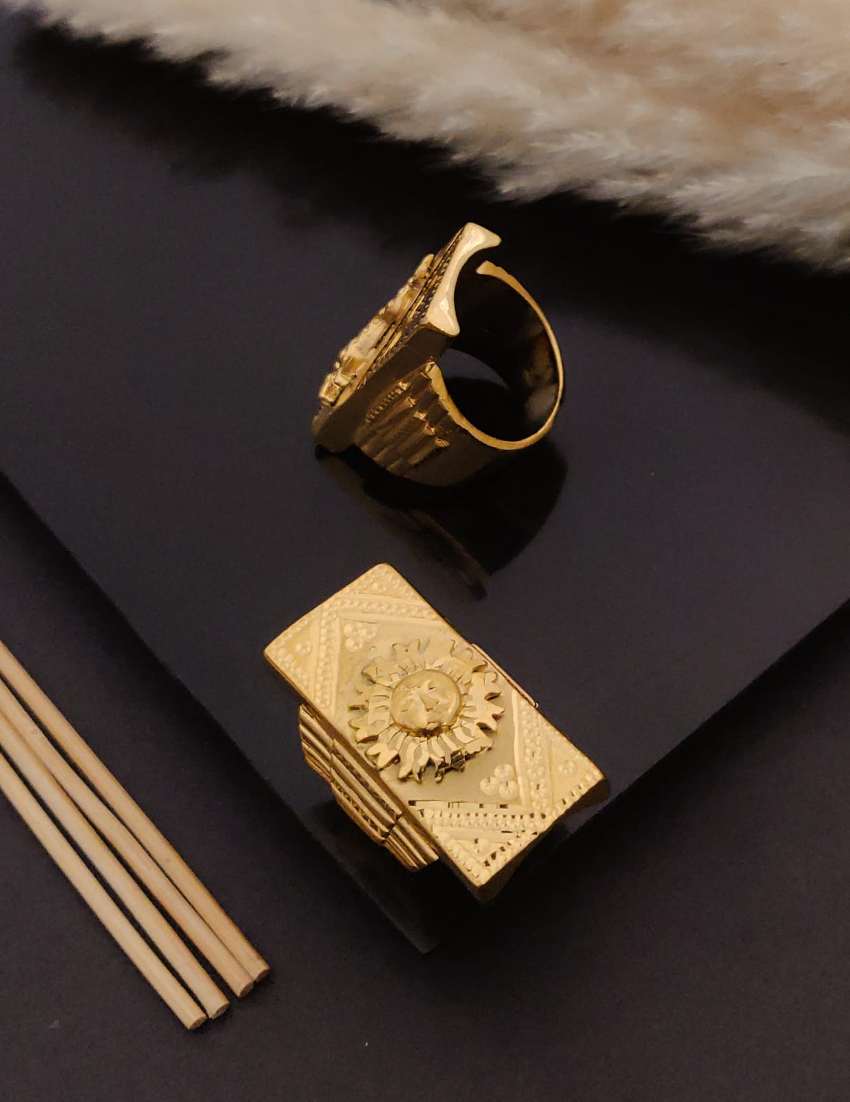 Premium 1 Gram Gold-Plated Ring (6 Months Warranty) - GR-78
