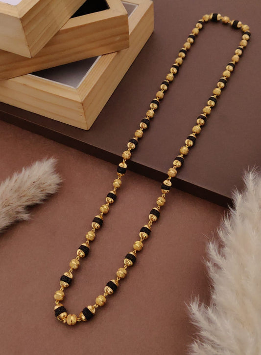 Premium 1 Gram Gold-Plated Rudraksha Mala (6 Months Warranty) - RGC-025