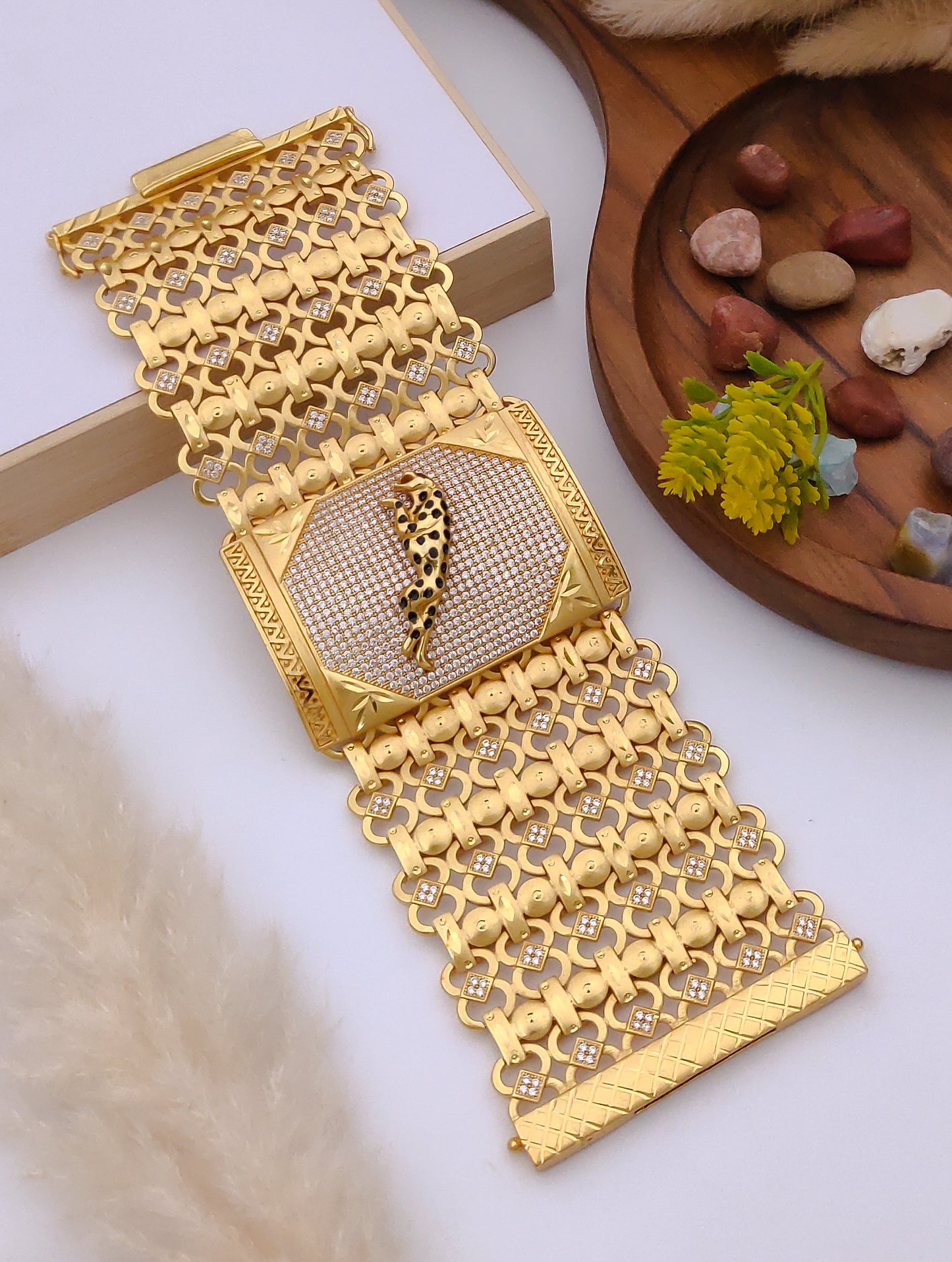 Premium 1 Gram Gold-Plated Bracelet (6 Months Warranty) - GB-067