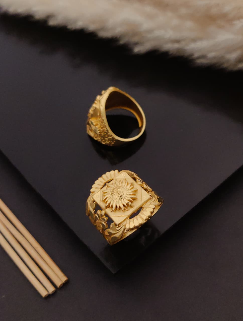 Premium 1 Gram Gold-Plated Ring (6 Months Warranty) - GR-95