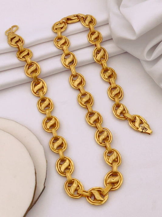 Premium 1 Gram Gold-Plated Chain (6 Months Warranty) - GC-124