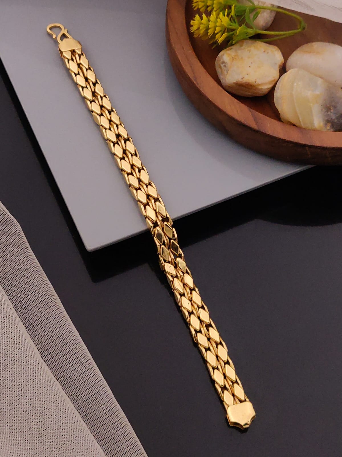 Premium 1 Gram Gold-Plated Bracelet (6 Months Warranty) - GB-032