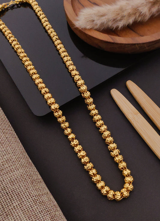 Premium 1 Gram Gold-Plated Chain (6 Months Warranty) - GC-080
