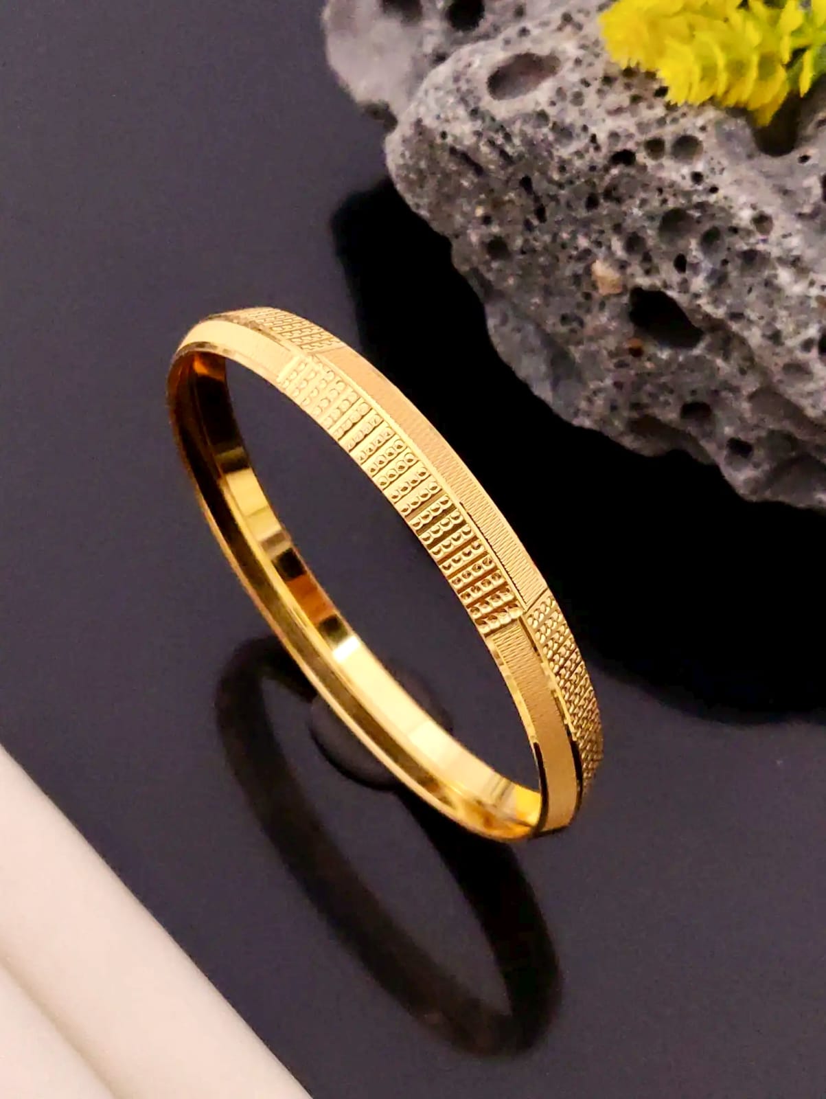 Premium 1 Gram Gold-Plated Kada (6 Months Warranty) - GK-020