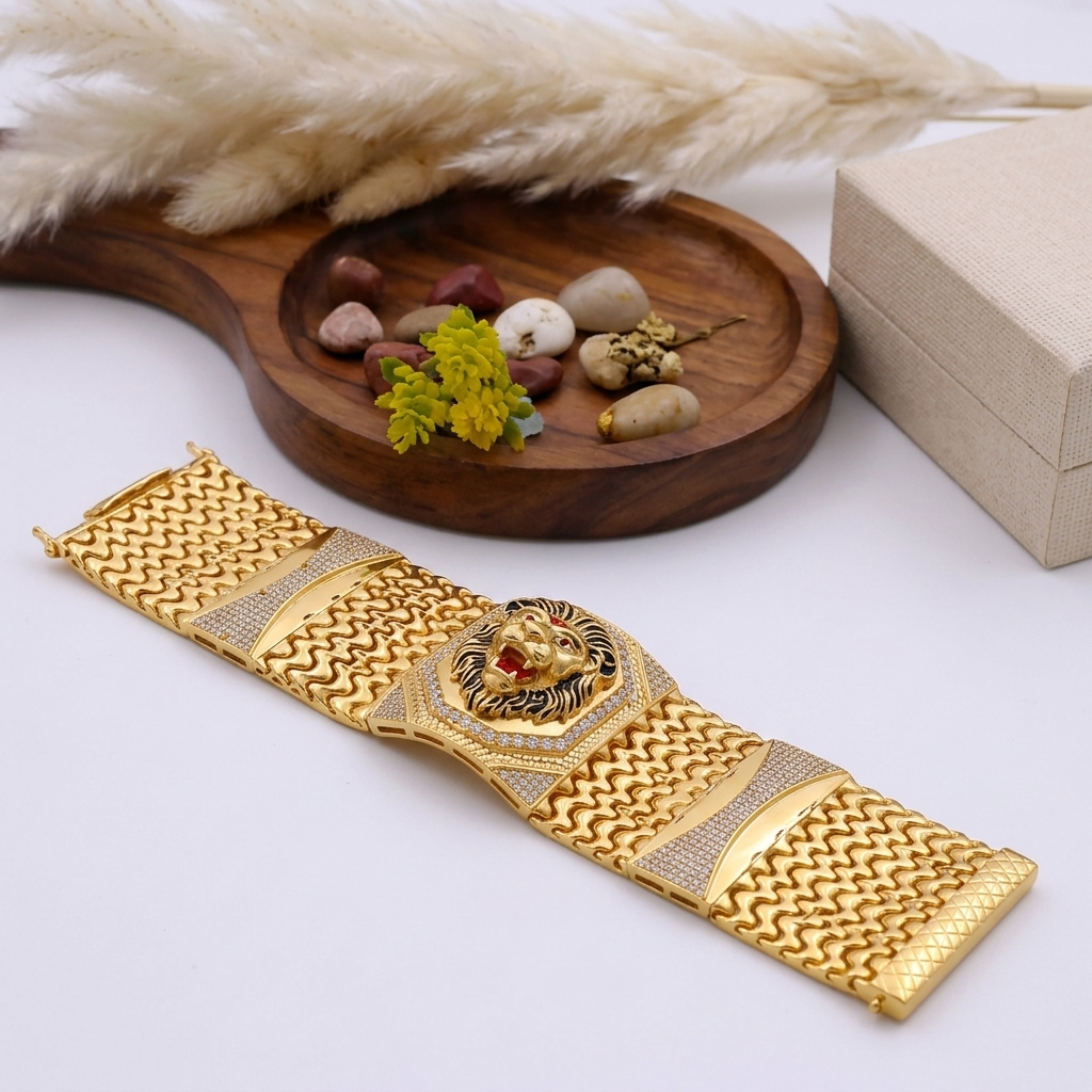 Premium 1 Gram Gold-Plated Bracelet (6 Months Warranty) - GB-066