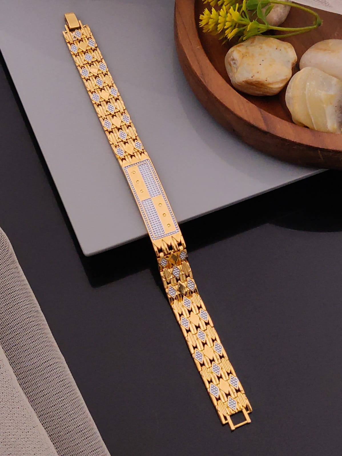 Premium 1 Gram Gold-Plated Bracelet (6 Months Warranty) - GB-043