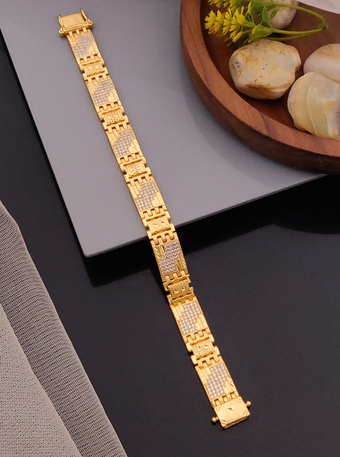 Premium 1 Gram Gold-Plated Bracelet (6 Months Warranty) - GB-023
