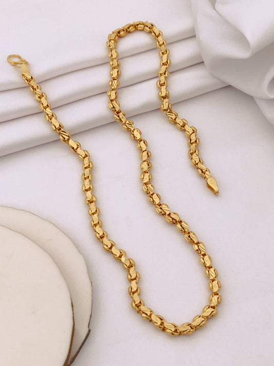 Premium 1 Gram Gold-Plated Chain (6 Months Warranty) - GC-126