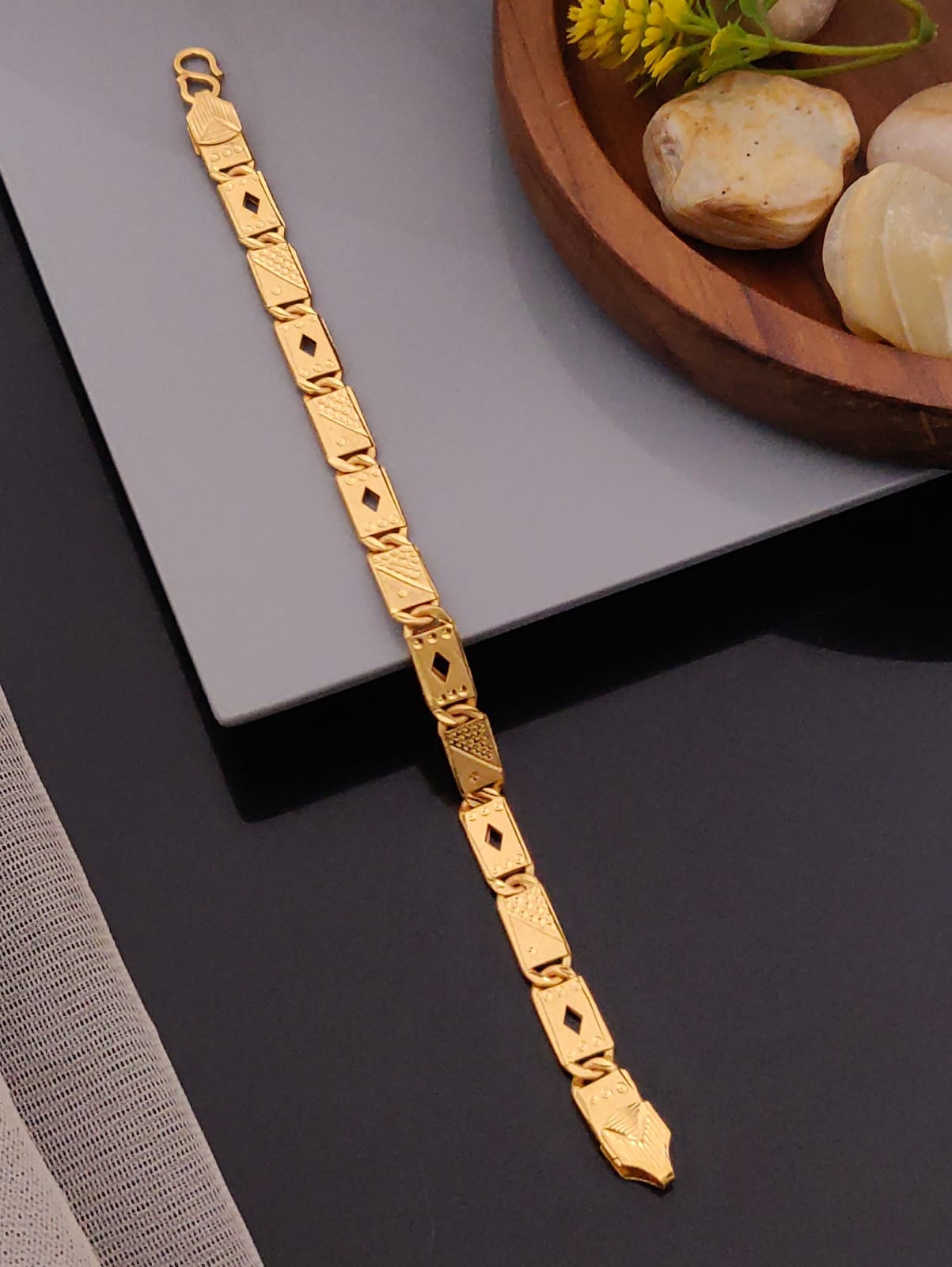 Premium 1 Gram Gold-Plated Bracelet (6 Months Warranty) - GB-057
