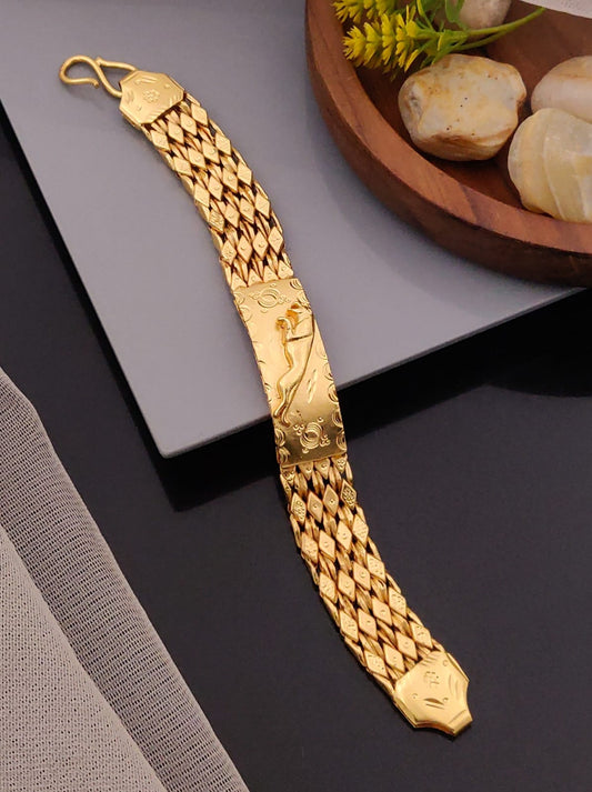 Premium 1 Gram Gold-Plated Bracelet (6 Months Warranty) - GB-018