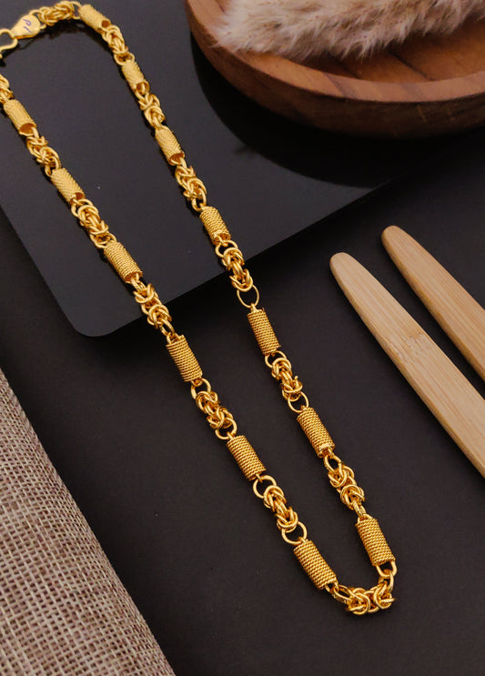 Premium 1 Gram Gold-Plated Chain (6 Months Warranty) - GC-087