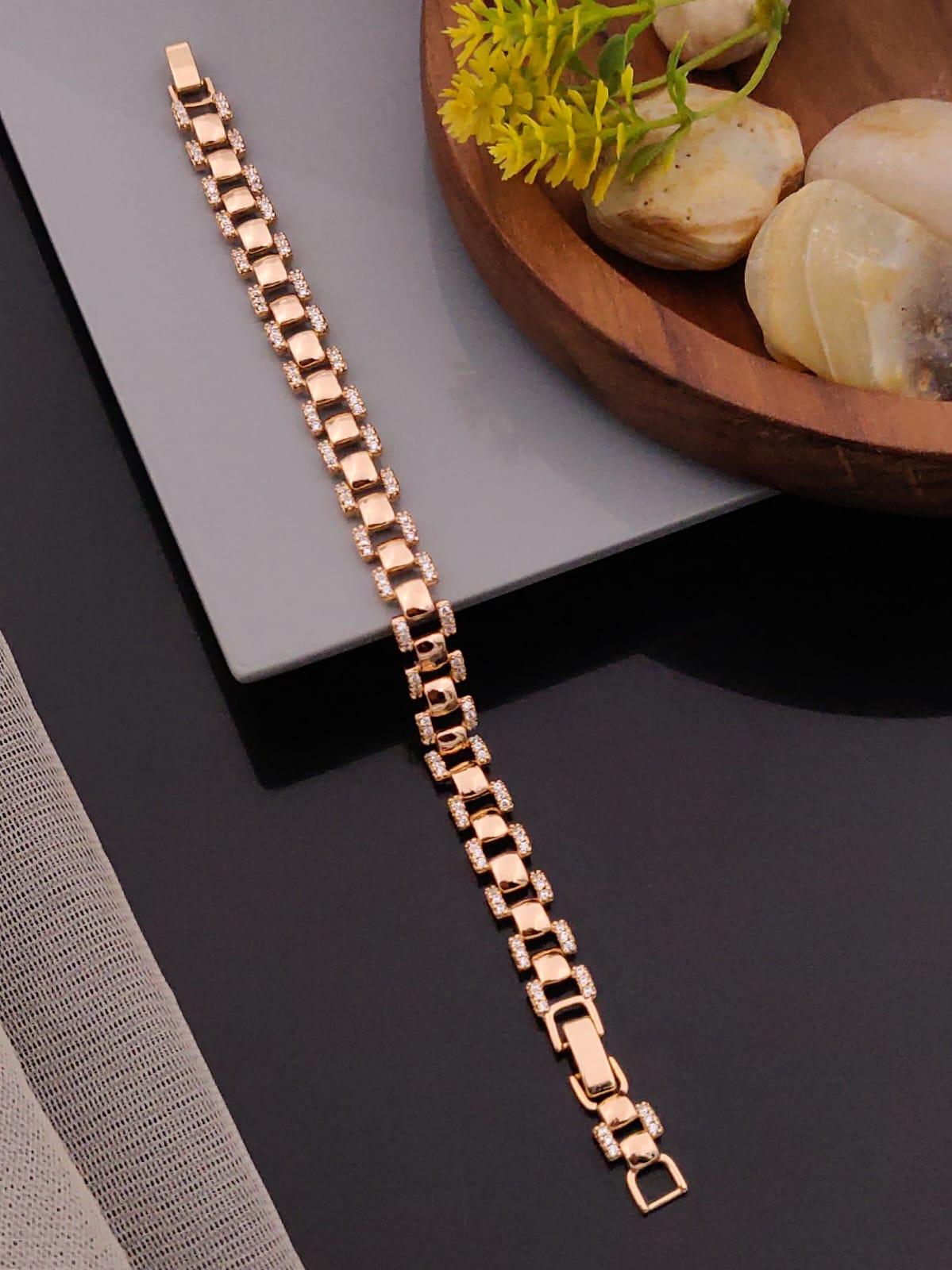 Premium 1 Gram Gold-Plated Bracelet (6 Months Warranty) - GB-061
